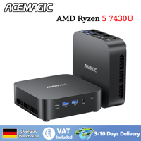 ACEMAGIC K1 Mini PC AMD Ryzen 5 7430U 16GB DDR4 512GB M.2 SSD Windows 11 Pro Mini Computer WiFi 6 BT 5.2 4K Triple Display