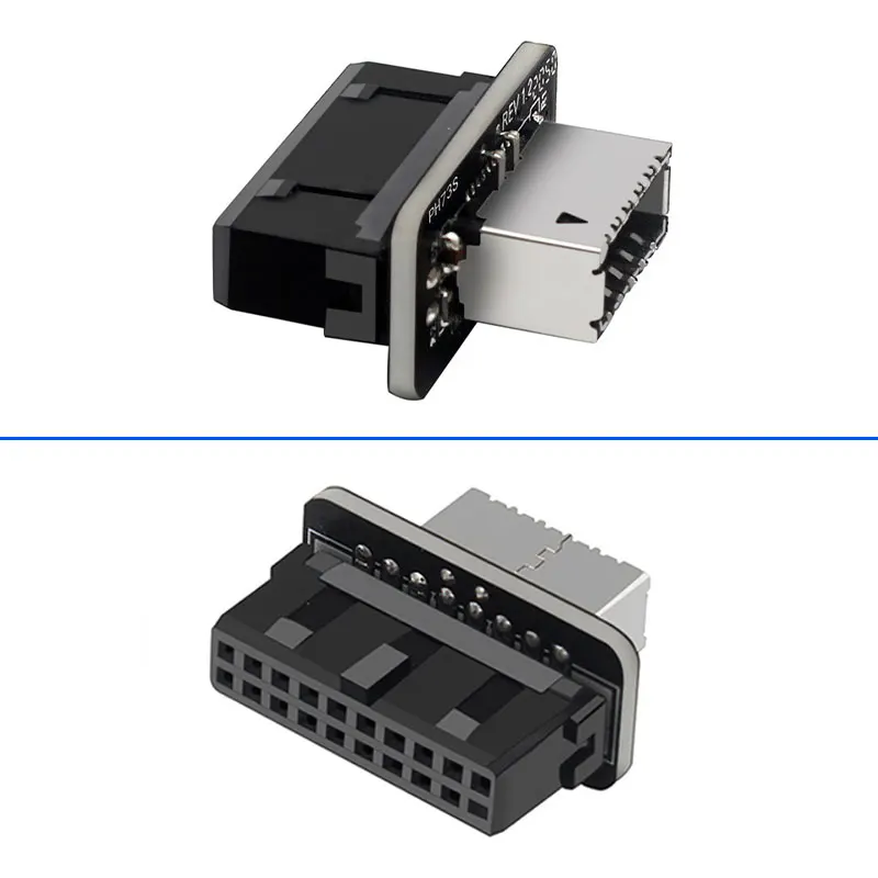 USB 3.0 20Pin/19P رأس داخلي إلى نوع E محول موصل USB 3.1 20 دبوس محول للوحة الأم من النوع C #4