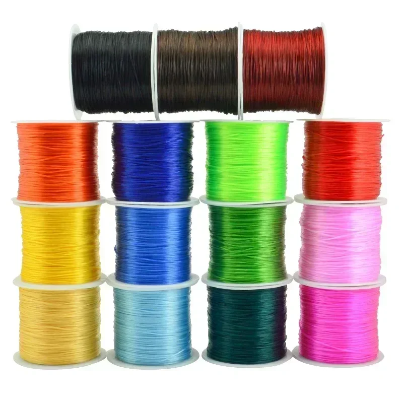 100M/Roll Strong Elastic Crystal Beading Cord 1mm for Bracelets Stretch Thread String Necklace DIY Jewelry Making Cords Line