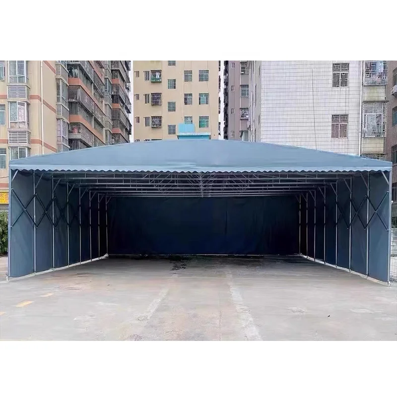 PVC Roof Cover Outdoor Sunshade Canopy Mobile Industrial Temporary Warehouse Tents For Event