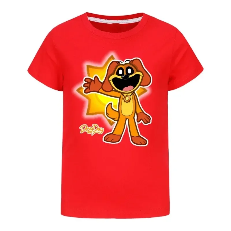 

2025 11 2024 Summer new game smiling criters cosplay tshirts kids clothes boys cat nap T-shirt baby girls children short sleeve