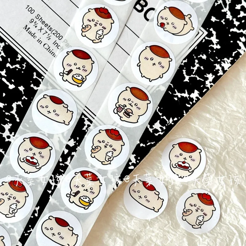 Chiikawa Chestnut Bun Roll Stickers Ins Style Journal Sealing Tape, Popular Student Stationery Decor