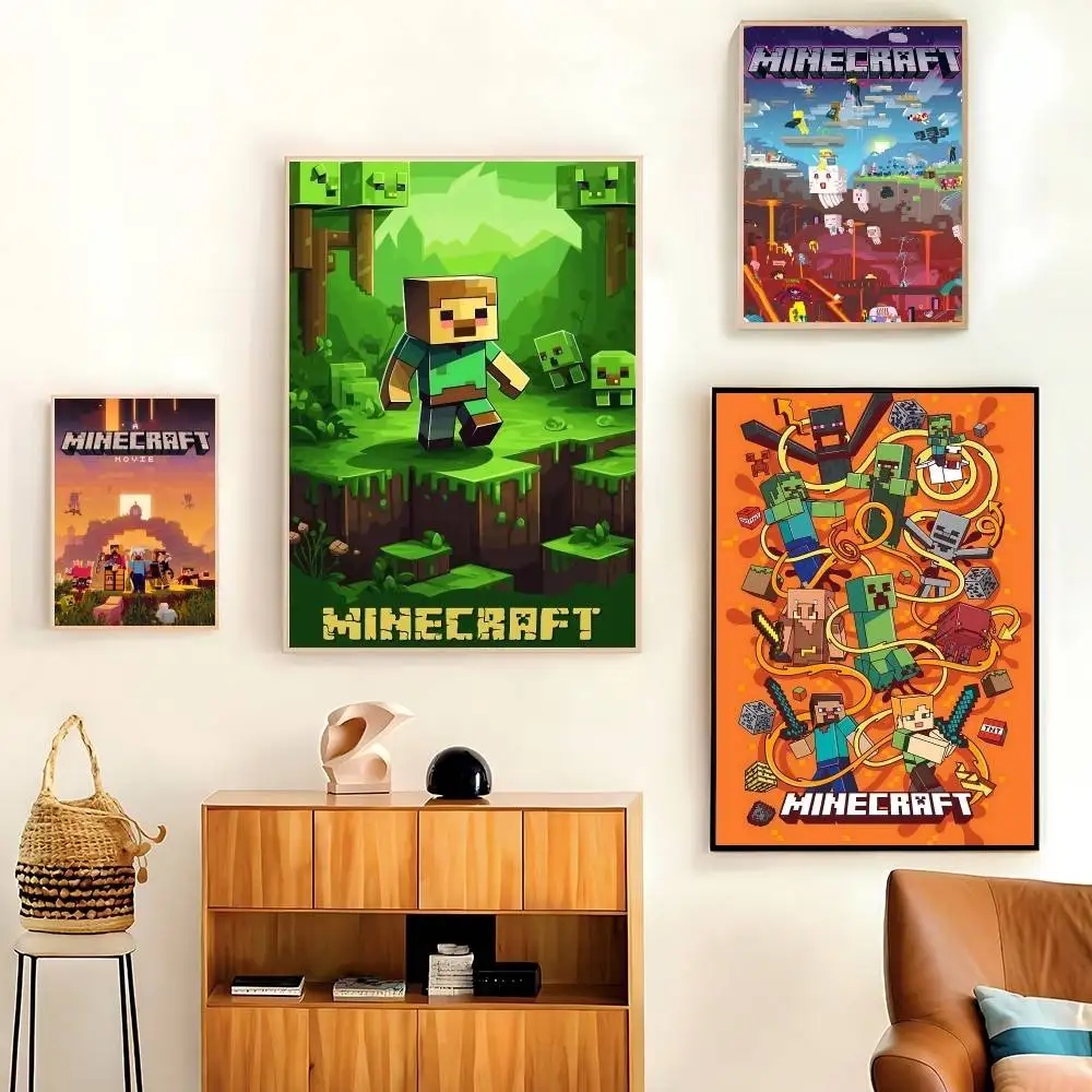 Game Mine-CraftS C-Classic Vintage Hippie Poster HD Quality Wall Art Retro Posters For Home Room Wall Decor Kawaii Room Decor
