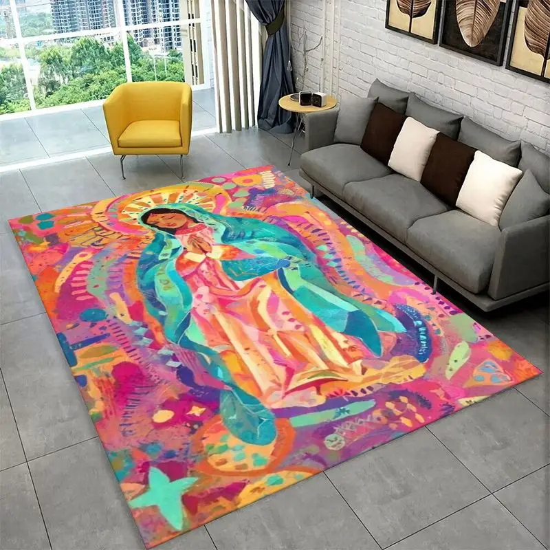 Virgin Mary Christian Faith Large Area Rug Non-slip Durable Carpet for Bedroom Living Room Sofa Doormat Home Decor Floor Mat - view 5