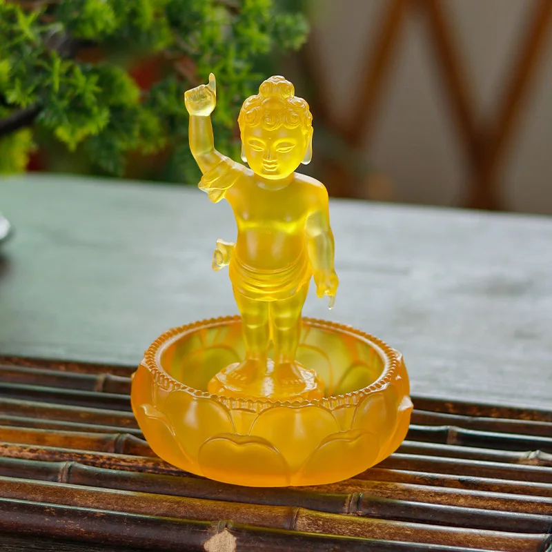 Water Glass Set (Lotus Plate, Crown Prince , Spoon) Shakyamuni Buddha Bath Festival Home Decoration