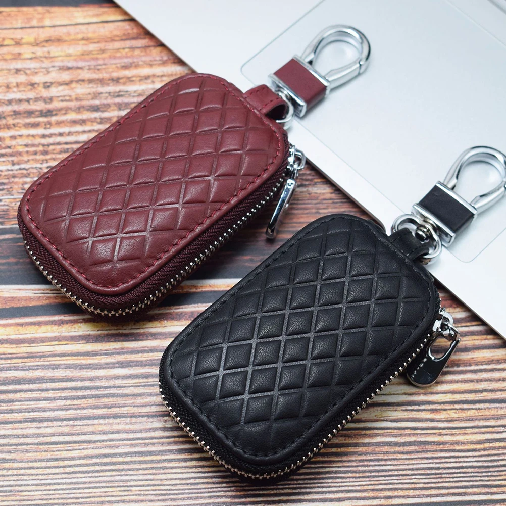 

1pc Universal Car Key Bag Keyring Pouch Durable Car Key Holder Waist Hanging Bag for Home Shop