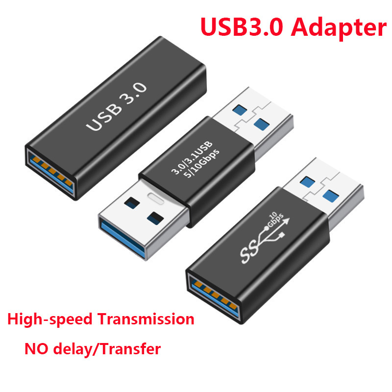  USB 3.0 Connector USB To USB Adapter 5Gbps Gen1 Male to Male Female USB Converter SSD HDD Cable Extender USB 3.0 Extension Plug 