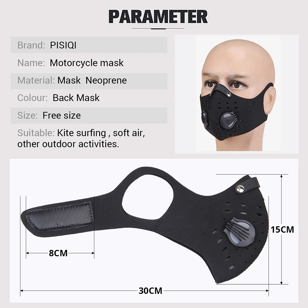 Cycling Mask Activated Carbon Anti-Pollution Masks Breathing Valve Protective Cycling Mask With Filter Windproof Dust Mask