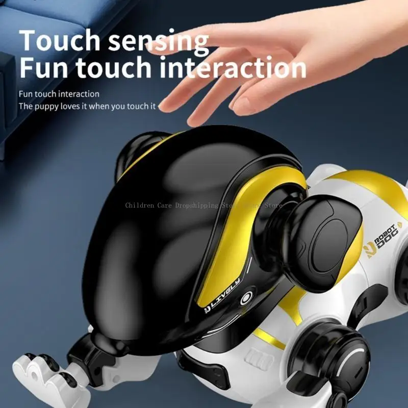 Pädagogischer programmierbarer Roboter -Haustier mit Sprachinteraktion Stunt Tricks Fernbedienung wiederaufladbar