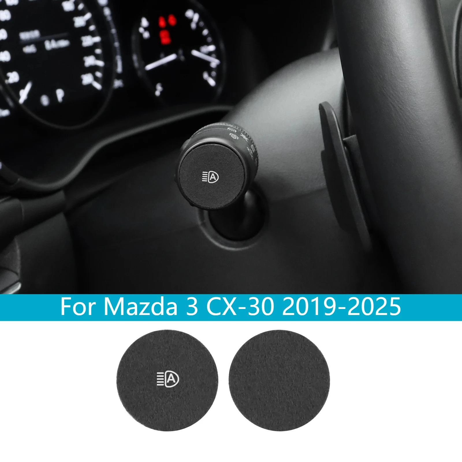 Suede For Mazda 3 CX-30 2019-2025 Wiper Light Control Lever Stickers Anti Scratch Soft Texture Interior Modification Accessories
