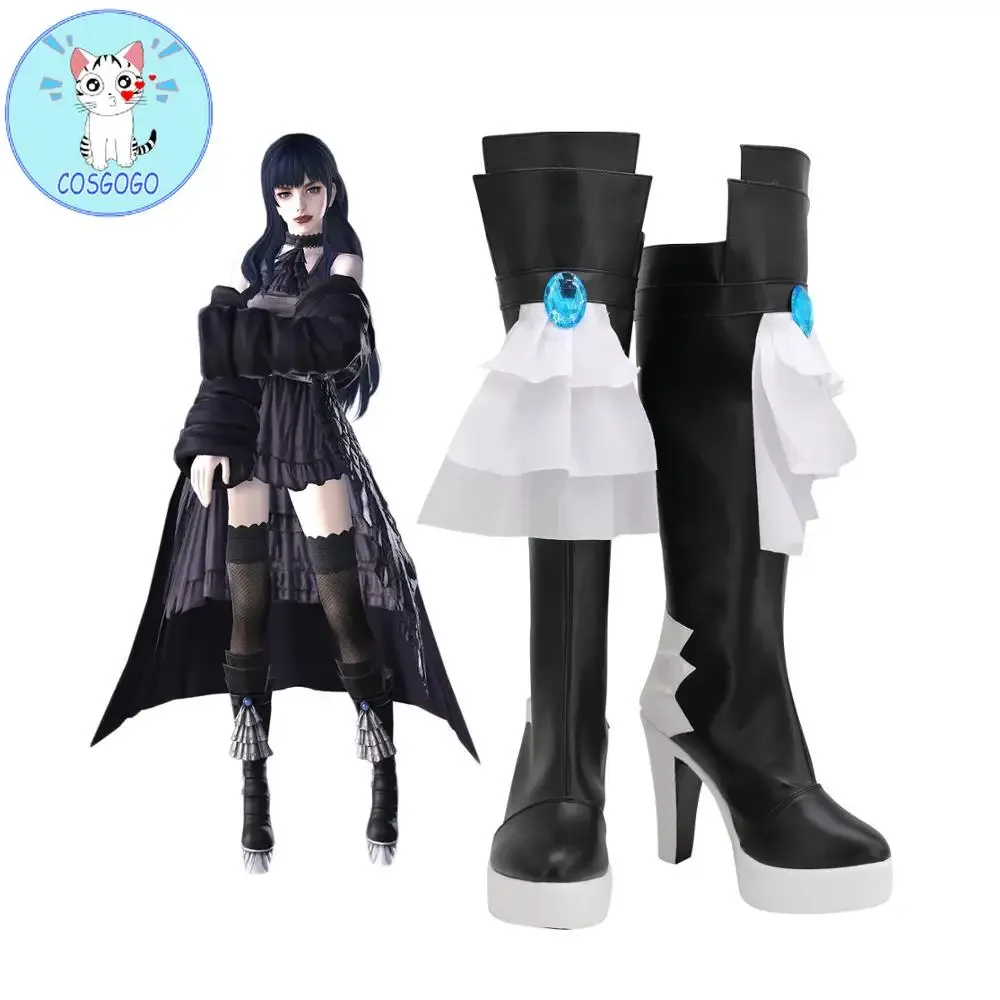 Botas de Cosplay Final Fantasy 14 Gaia, zapatos de tacón alto hechos a medida para juegos de rol de halloween Unisex