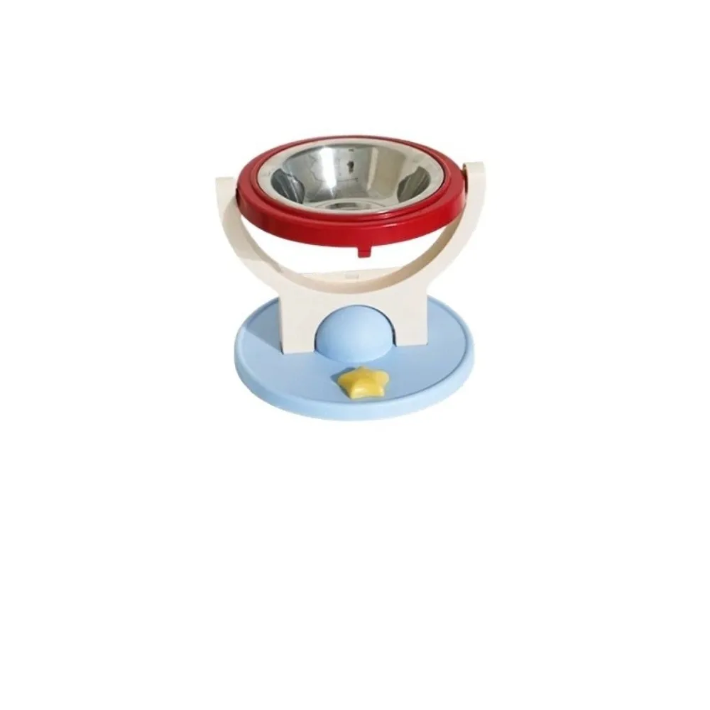 Space-saving Pet Feeder Bowl Food Grade PP Floor Standing Cat Food Bowl Anti-Black Chin Elevated Stand Small Dog Feeder