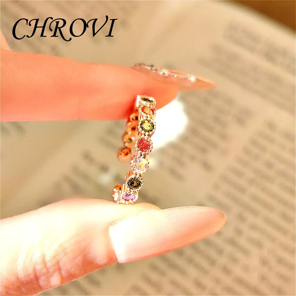 925 Sterling Silver Coloured Dopamine Ring for Women, Index Finger Ring, Light Luxury niche Ring
