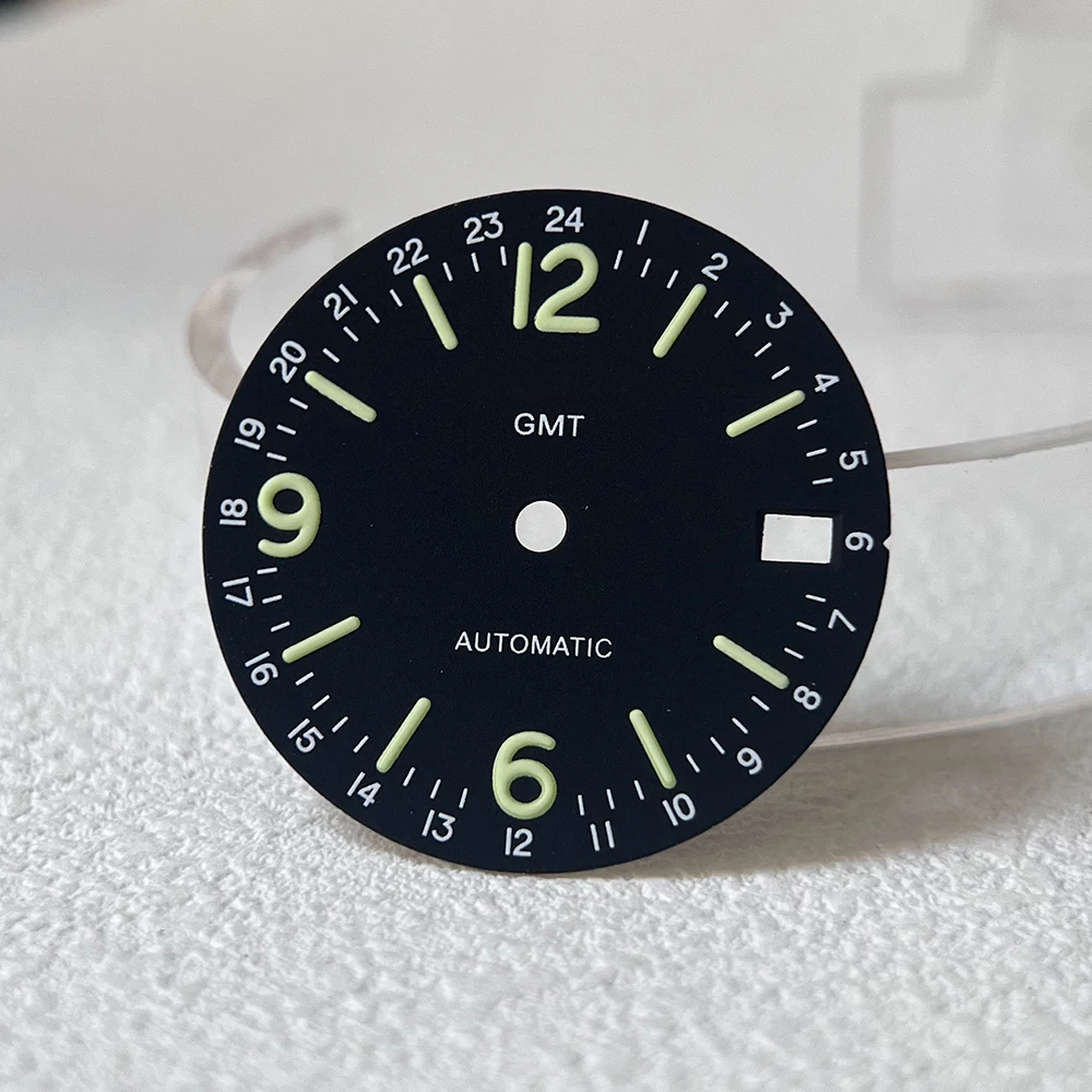 NH34 NH35 Watch Dial GMT Watch Master 28.5mm 29mm DIY Logo Dial Blue Green Orange Luminous Dial Improvement Watch Accessories