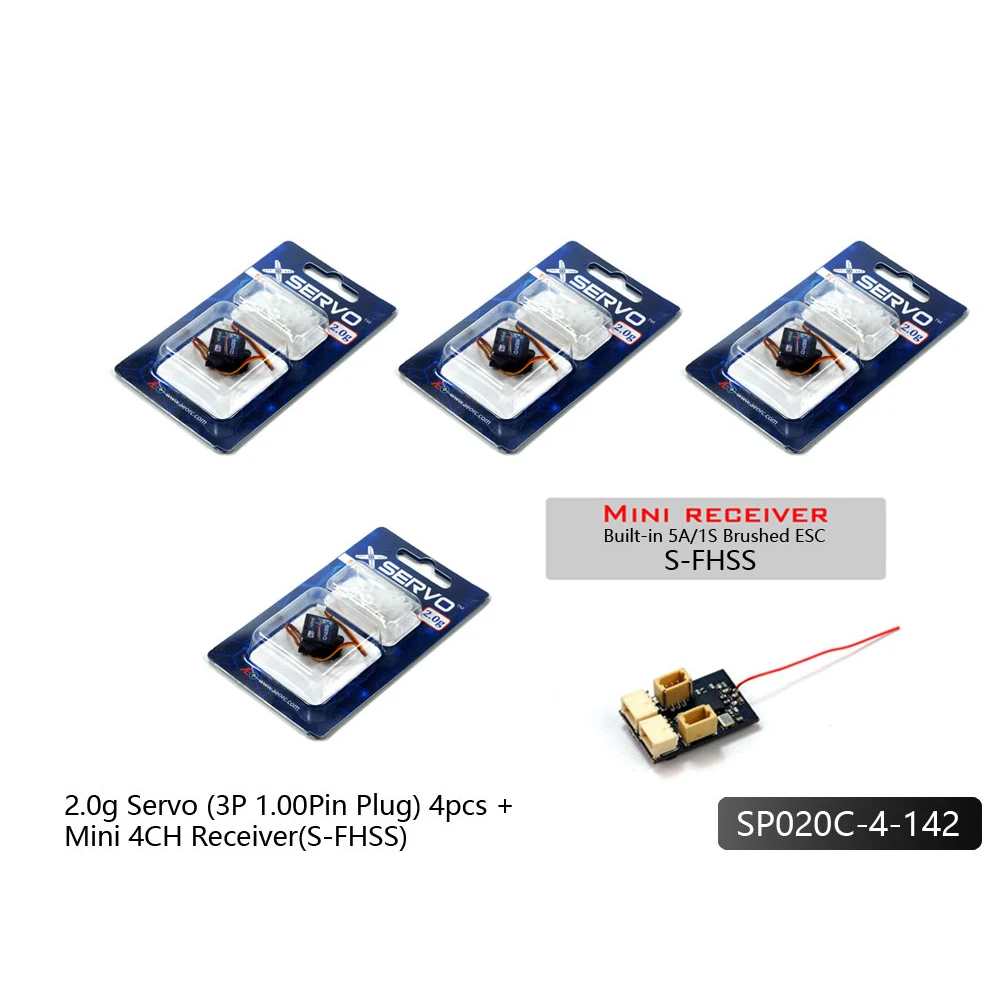 DW Hobby Mini Micro X-Servo (2 g, 1,00 pin) - Componente di controllo di precisione per modelli su piccola scala di aerei RC e progetti di robot fai-da-te