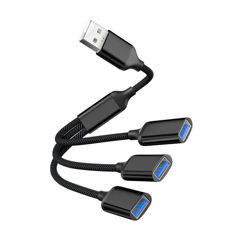 USB Splitter Cable USB Male to 3 USB 3.0 Female Extension Cord ,USB Port Hub Data Power Split Adapter