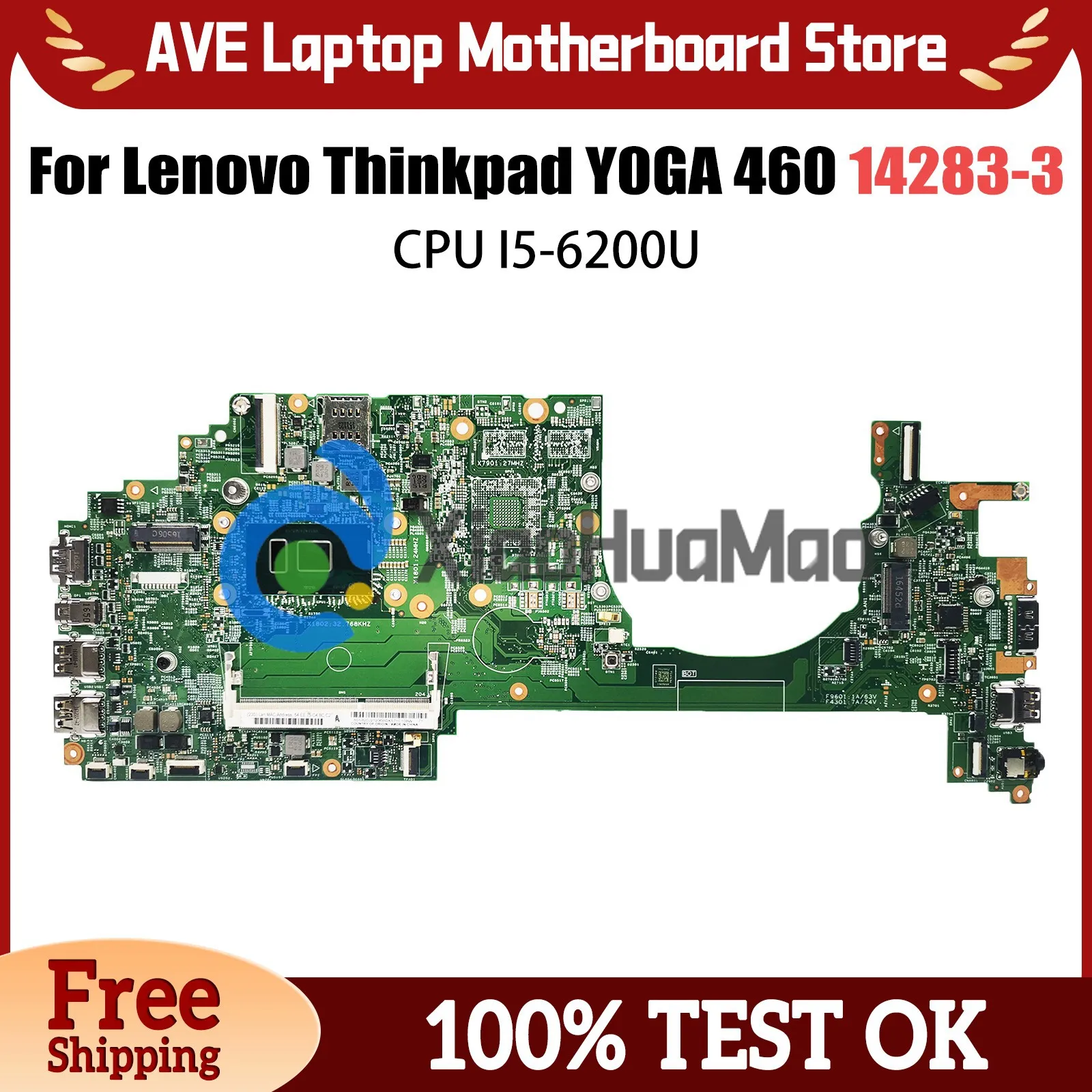 

14282-2M Notebook Mainboard For Lenovo ThinkPad X1 Yoga 1st Gen /X1 Carbon 4th Gen Laptop Motherboard with CPU I7-6th Gen 8GB-RA