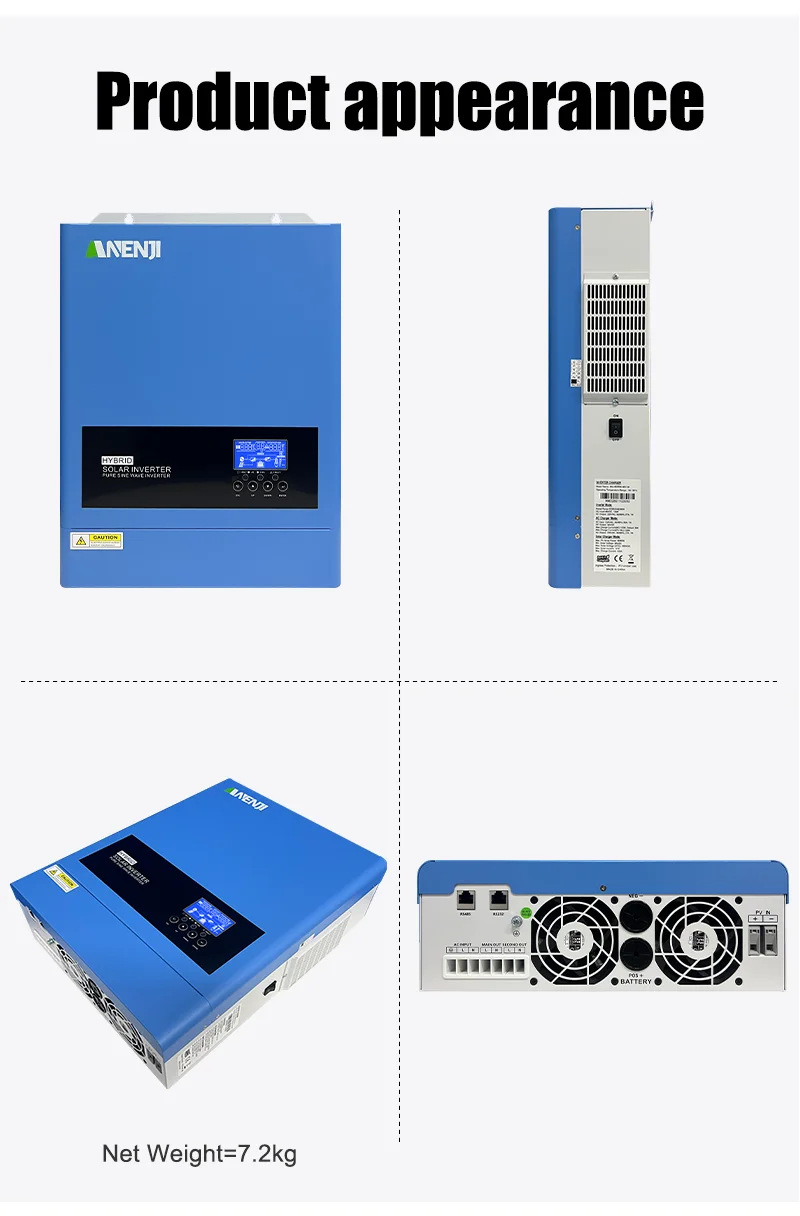 ANENJI 6,2 kW Hybrid-Wechselrichter 48 V 220 V reine Sinuswelle On Off Grid 120 A MPPT-Laderegler PV-Eingang 500 V WIFI für Solarpanel – Detail 19