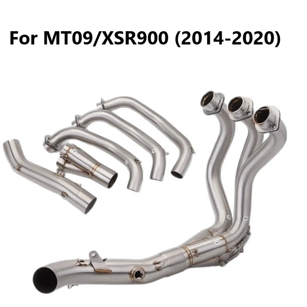 For Yamaha MT-09 FZ-09 MT09 MT 09 FZ09 XSR900 2015 to 2020 Motorcycle Slip On Exhaust Contact Middle Link Pipe Jiu