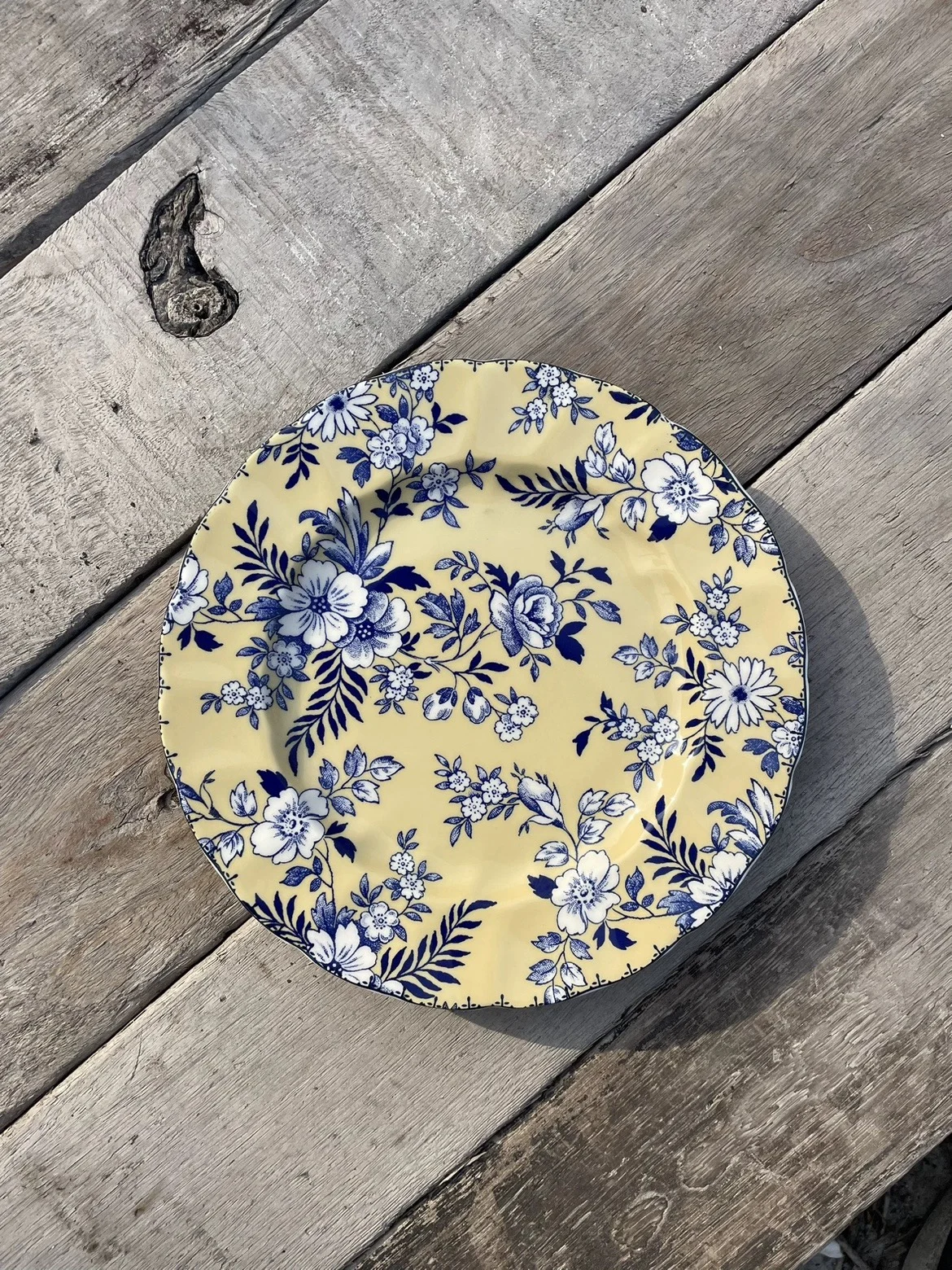 Vintage British Style Blue And White Porcelain Ceramic Dinner Plate Dessert Bowl Home Use Deep Dish Underglaze Color Plate