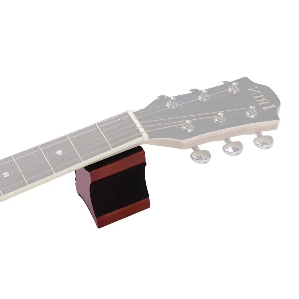 Support Pillow Guitar Wooden Neck Bracket Mahogany Material 2 Usage Height Guitar Neck Rest Vertical Professional view 3