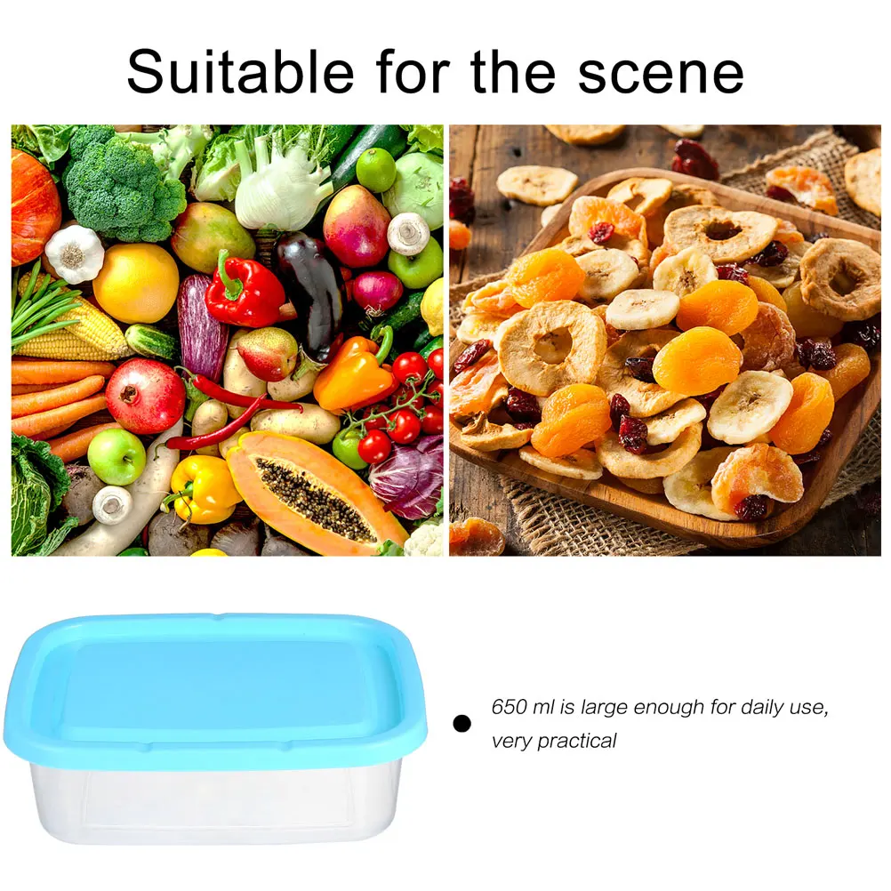 

Storage Box Food Boxes with Lids Vegetable Fridge Containers for Organizing Kitchen Plastic