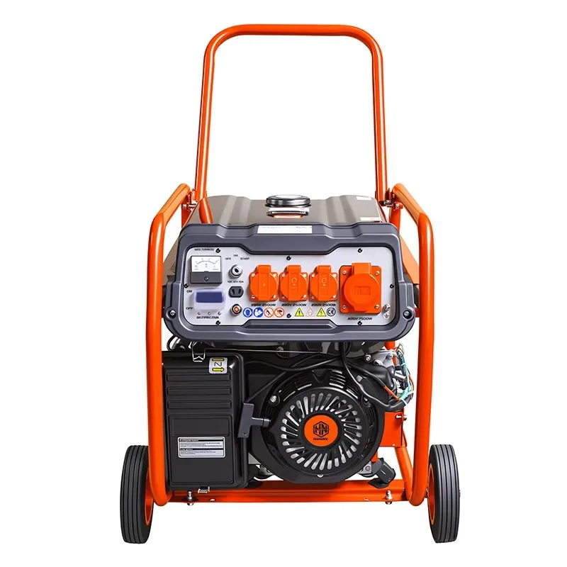 HN8500SC 8kW Generator 7kW/8100W 4-Stroke Petrol Genset Single Three Phase 400V with Wheel Handle