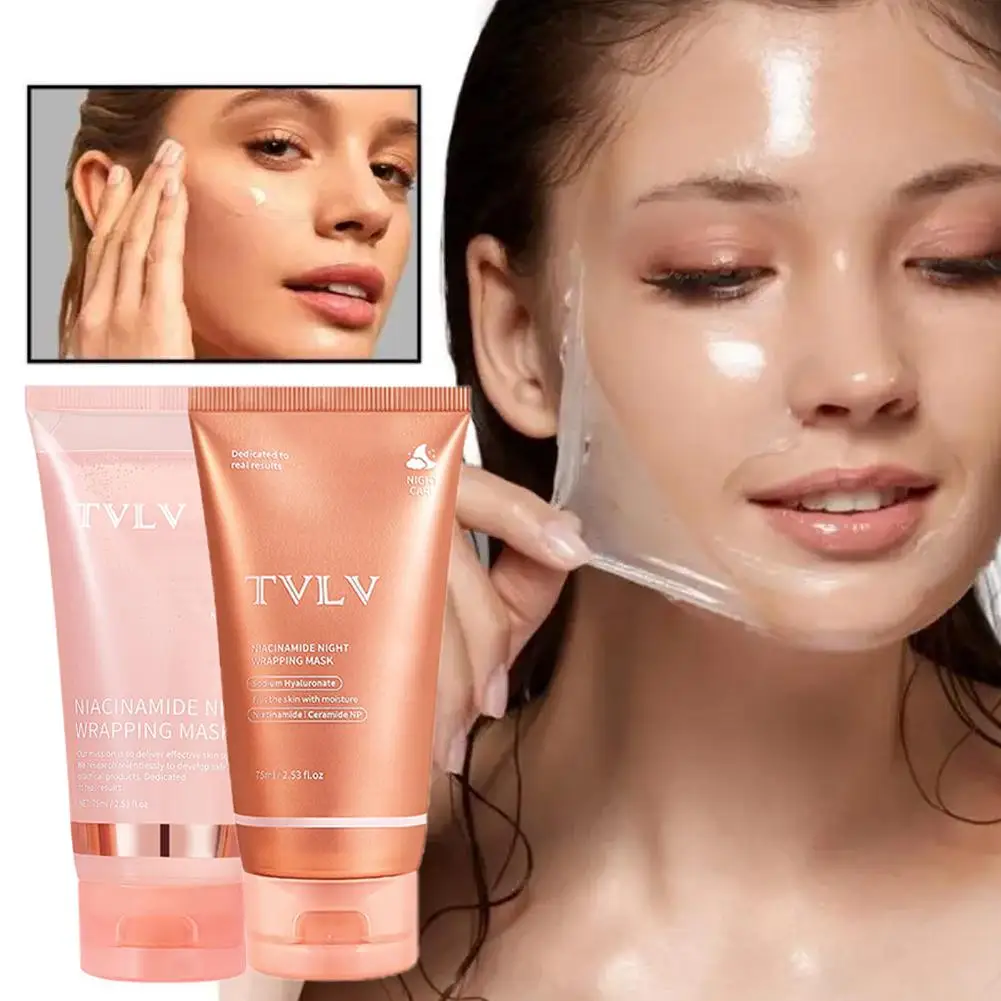 コラーゲンオーバーナイトラッピングピールオフフェイシャルマスク、韓国マスクケアディープラッピングマスクコラーゲンナイトクリーム保湿B9E5