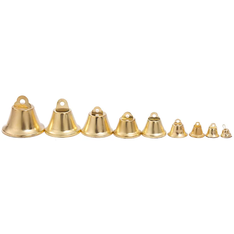 10pcs Gold Silver Christmas Gingle Bell For Party Wedding Home Xmas Tree Decoration Jewelry Finding DIY Bells Crafts