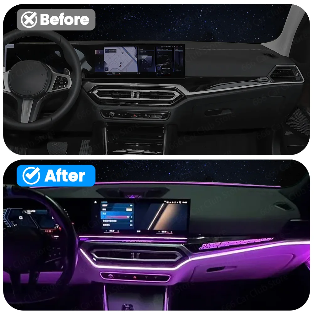11 Color Center Console Lamp Co Pilot Starry Sky Decorative Panel For BMW G20 G22 G82 G83 I3 I4 Car Automotive Ambient Light