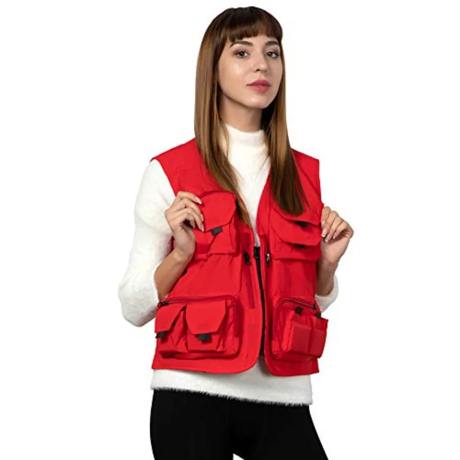 

Women Mesh Breathable Outdoor Quick Dry Safair Cargo Fishing Travel Vest with Multiple Pockets