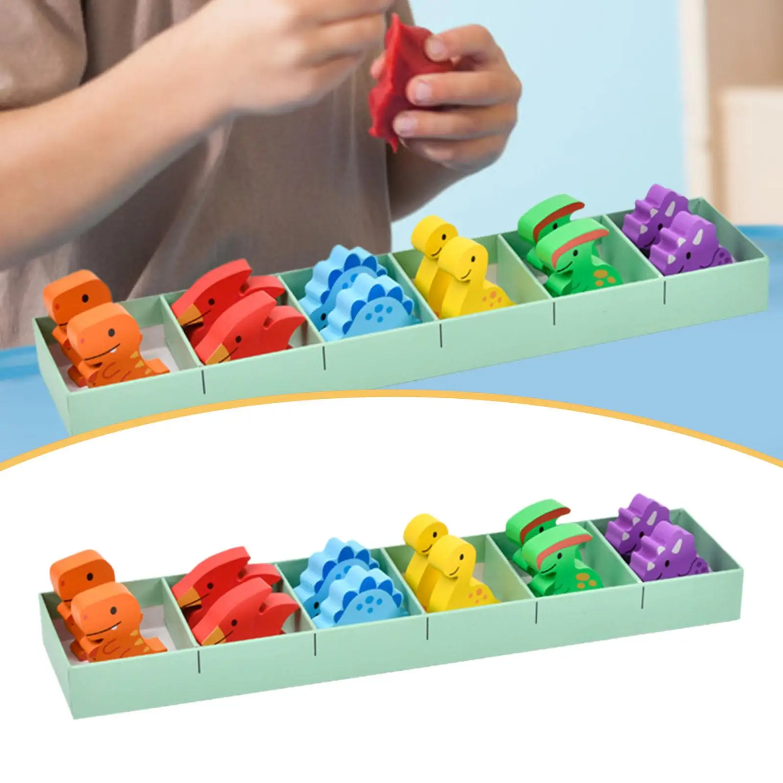 Color Matching Game Kit Sensory Development Multicolored Wooden Family Gathering
