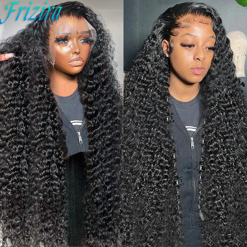 

30 Inch Curly 13x6 Lace Front Wigs Human Hair Pre Plucked 13x4 HD Transparent Lace Frontal Deep Wave Wigs Human Hair For Women