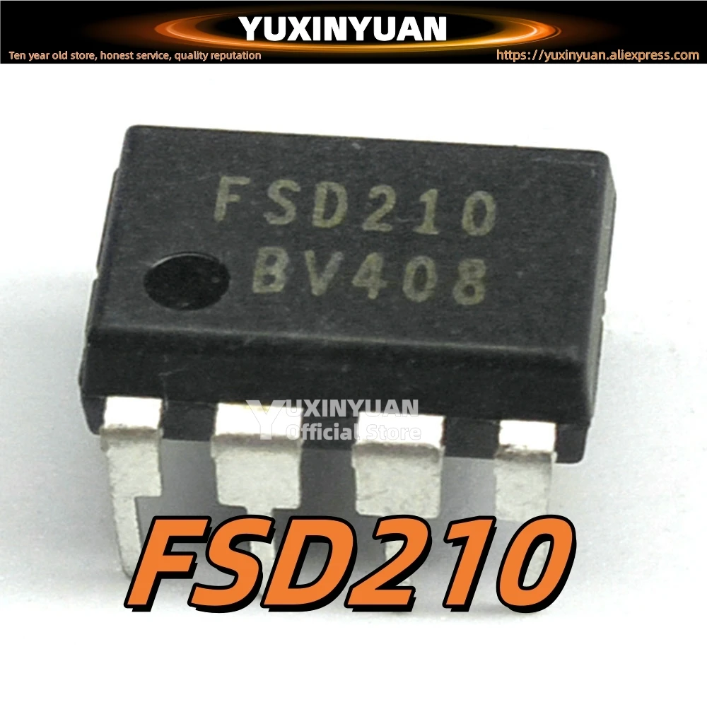 10PCS FSD210 e FSD200 chips de fonte de alimentação para fogão de indução são conectados diretamente ao pinos DIP7 de montagem em superfície SOP7.