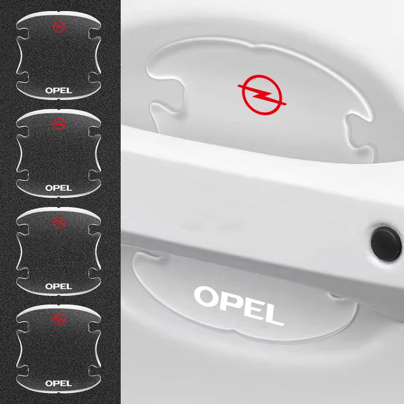 4pcs Transparent Car Door Handle Bowl Protector Film Anti-Scratch Sticker For Opel Insignia Astra Antara Meriva Zafira H G Corsa