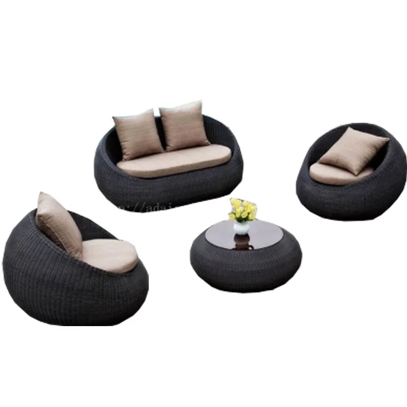 

Sofa combination living room balcony courtyard villa leisure rattan table and chairs coffee table furniture three-piece set