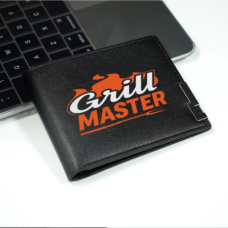 محفظة Grill Master Premium من جلد البولي يوريثان بتصميم بسيط للرجال خفيفة الوزن ومتينة للاستخدام اليومي