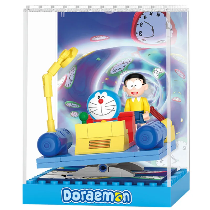 Anime Kawaii Doraemon Micro Scene Building Block Toys Educational Assembly Random Cartoon Model Ornament Girl Gift Peripherals