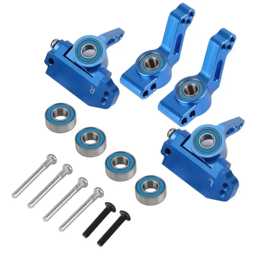 RC 6PCS Aluminum Castor Blocks Steering Block and Rear Pile Shaft Carrier Replacement 3632 3736 3752 for 1/10 TRXS 2WD Slash