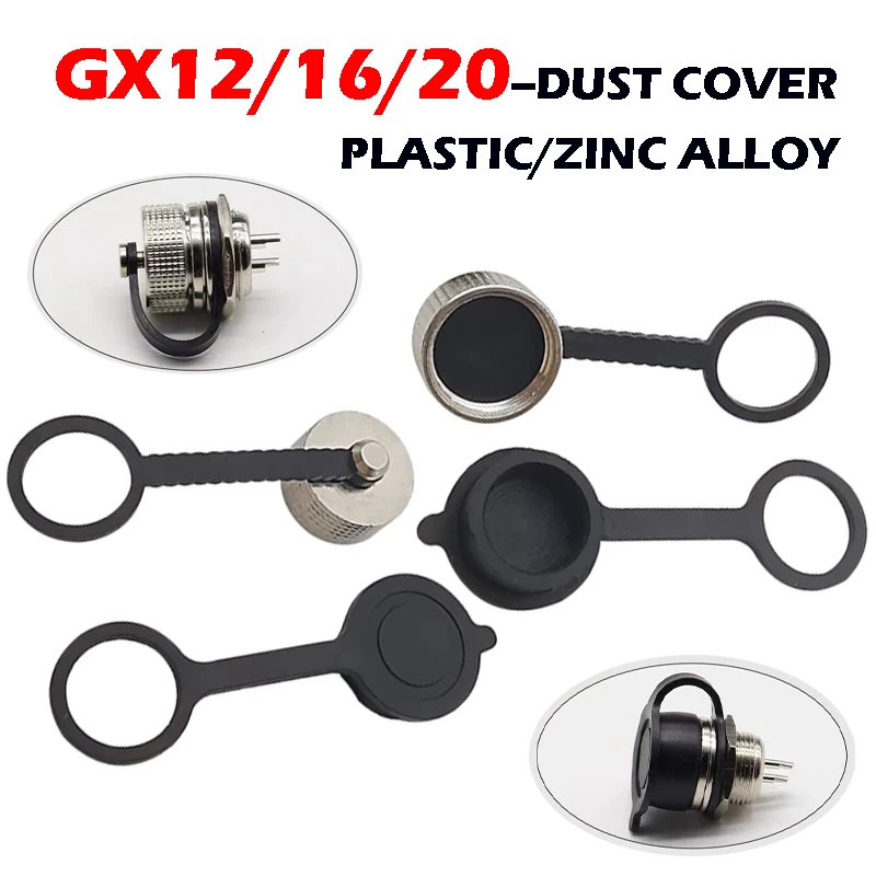 

10Pcs GX12 GX16 GX20 Aviation Connector Plug Cover Waterproof cover Dust Metal/Rubber Cap Circular Connector Protective Sleeve