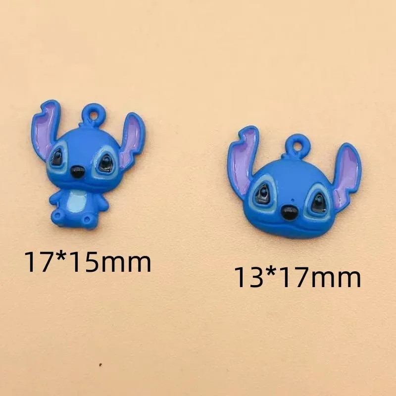 10pcs Disney Stitch Charm for Jewelry Making Enamel Cartoon Anime Cartoon Pendant for DIY Jewelry Necklace Earrings Bracelet