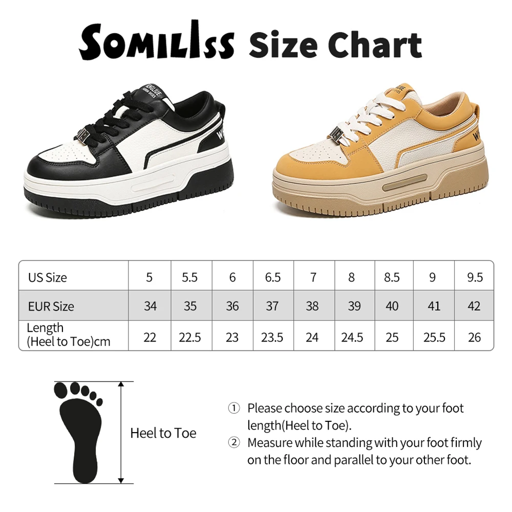 Somiliss Women Causal Sneakers Genuine Leather Patchwork Round Toe Cross Tied Design Platform Sole Ladies Spring Chunky Shoes