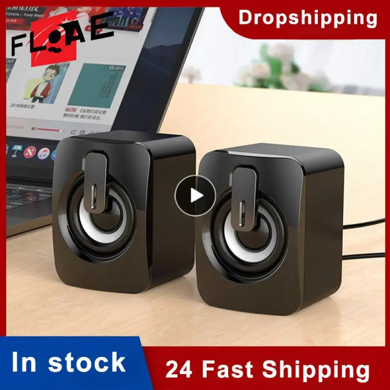 Computer Speakers Sound Box For PC HIFI Stereo Microphone USB Wired with LED Light For Desktop Computer