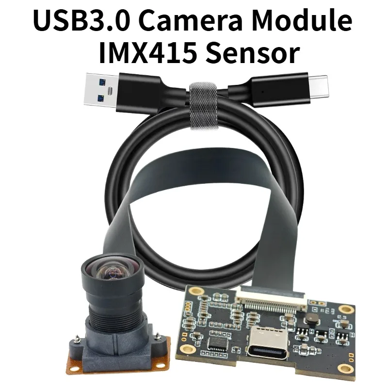 

4K IMX415 USB3.0 Camera Module 3840*2160 Digital Mic UVC Plug&Play Type-C 4K Fixed/Manual Focus for Smart Kiosk Robot Machine