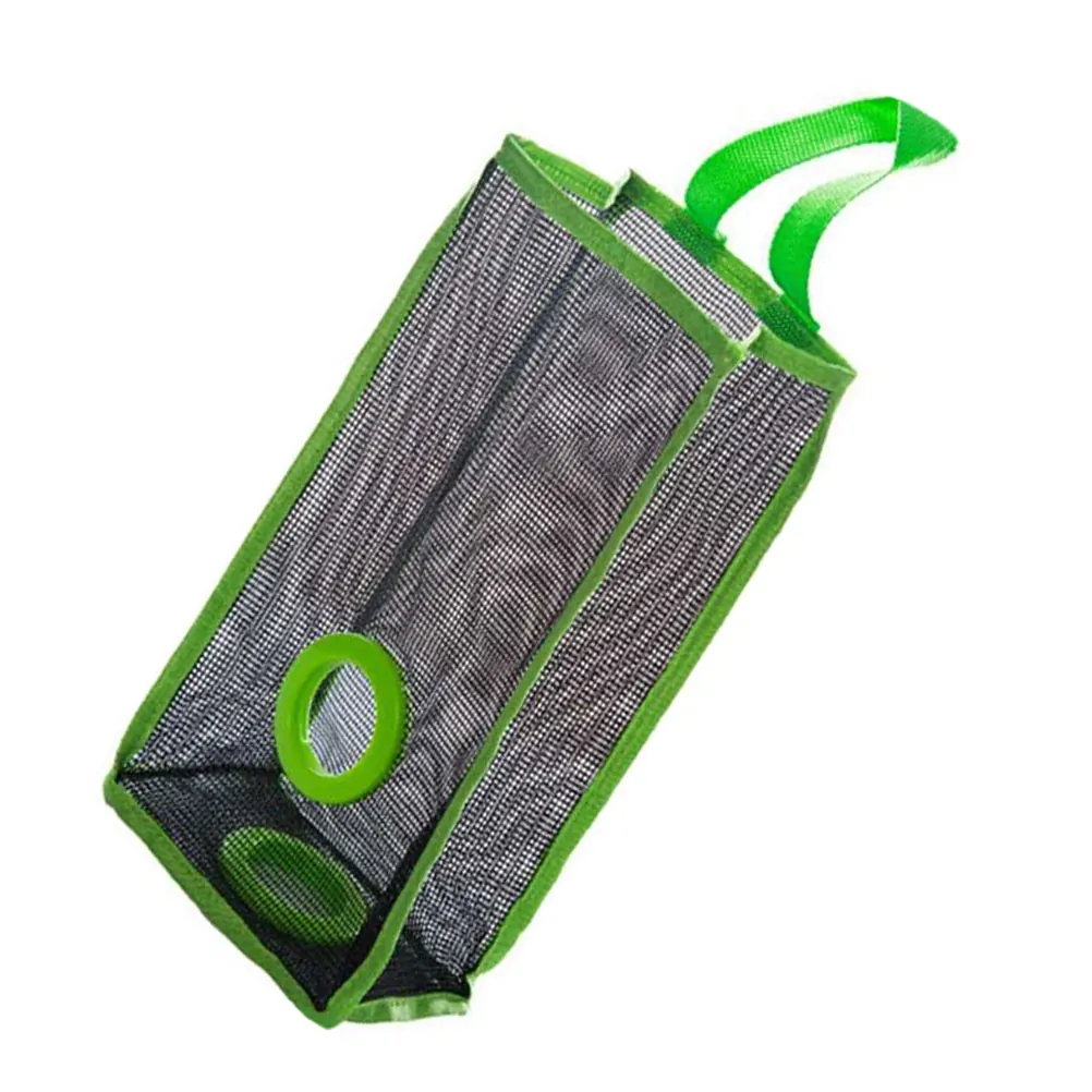

Mesh Storage Bag Litter Bags Trash Organizer Kitchen Hanging Grid Dispenser for Garbage Shopping