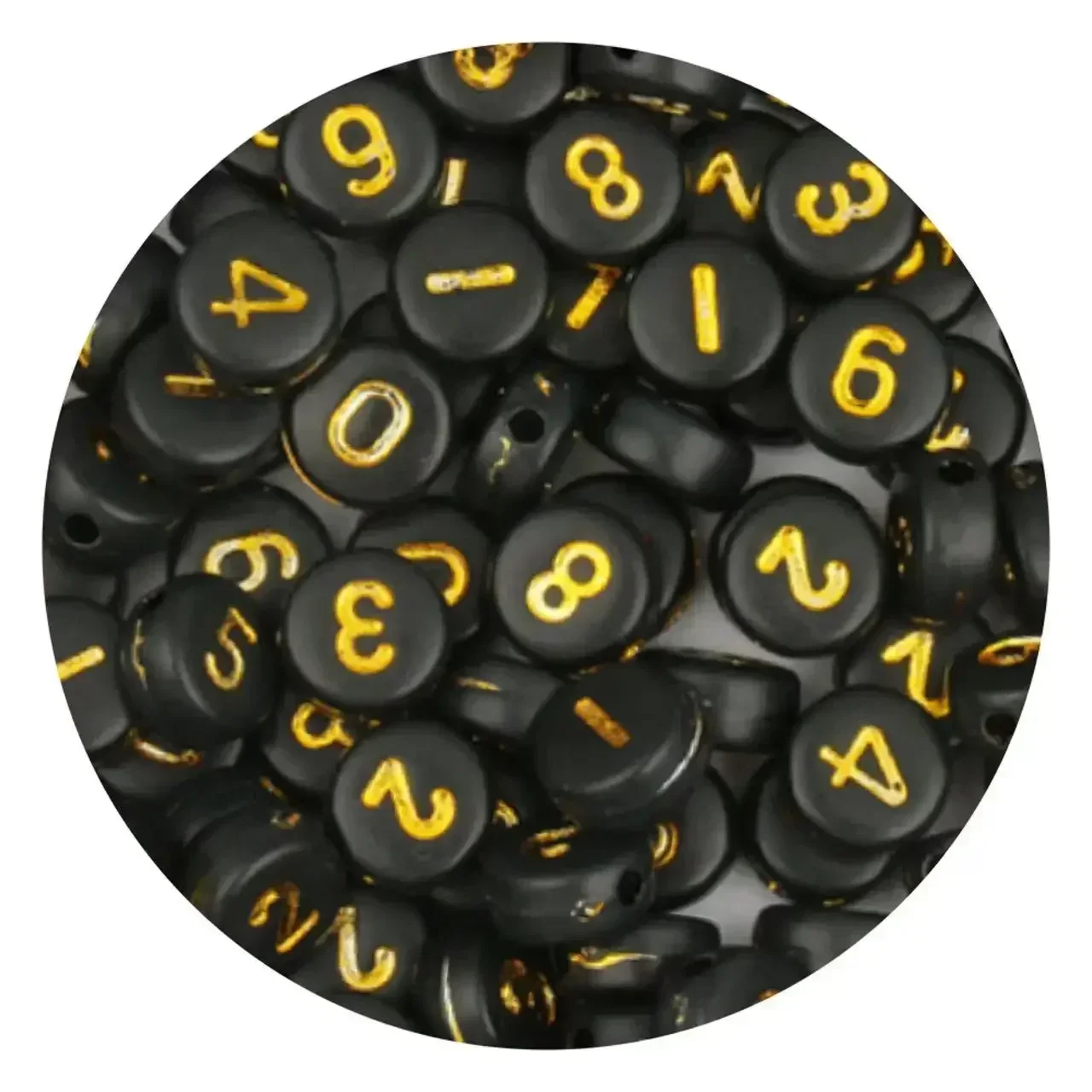 100-500 stuks acryl gekleurde digitale kralen ronde losse spacer nummerkralen voor het maken van sieraden DIY armband ketting accessoires