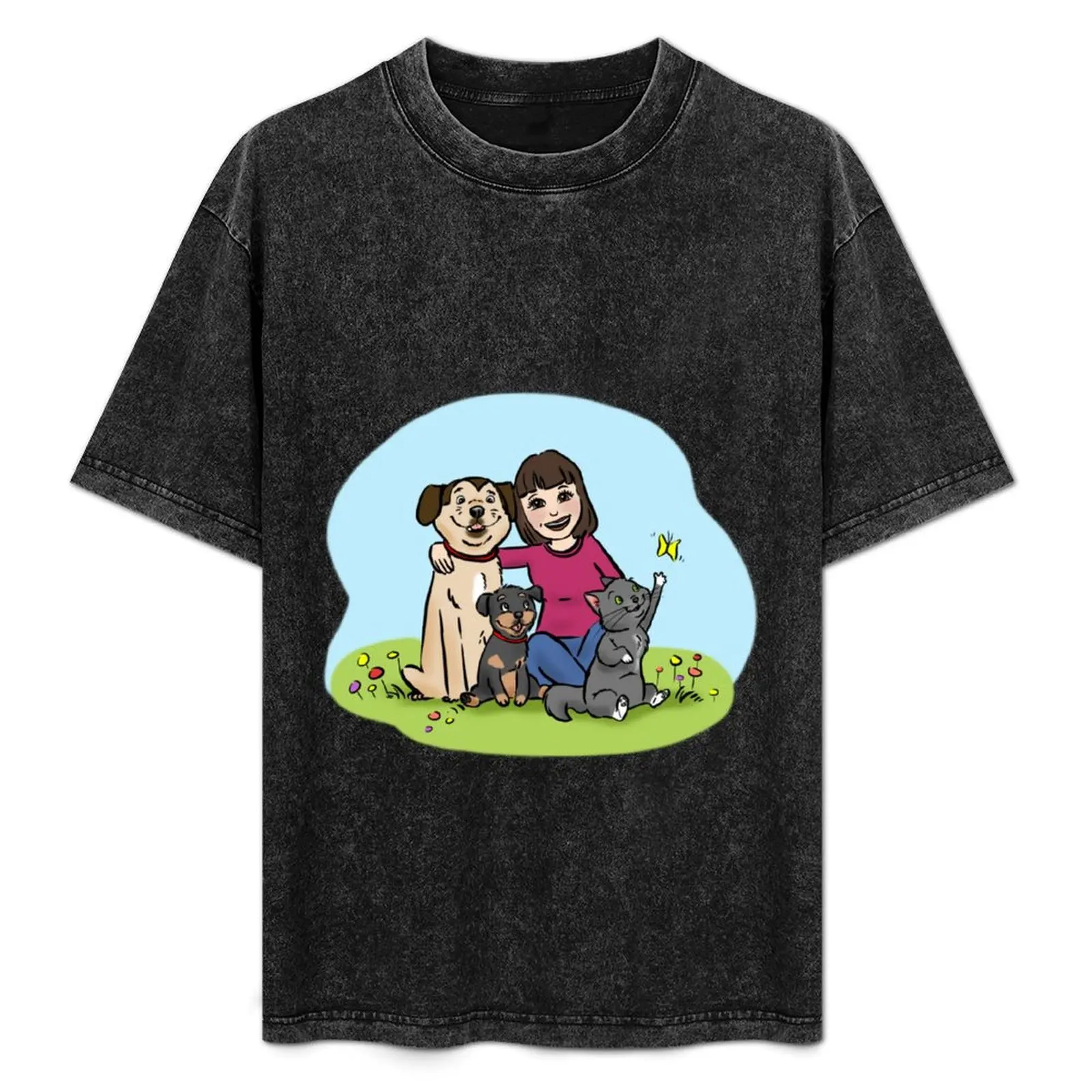 Leslie & Pets Holiday 2023 T-Shirt Simple Graphic Design T-Shirt