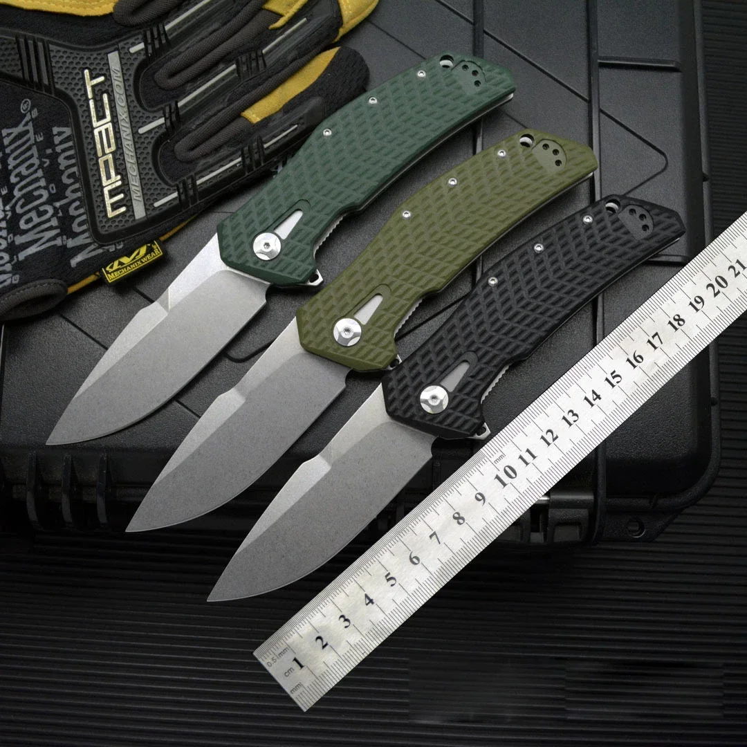 Heavy duty EDC life-saving knife with pocket clip tactical camping flip 440C steel blade G10 handle folding knife outdoor tool