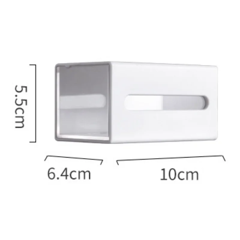 Bathroom Wall-Mounted Cotton Swab Storage Box Dormitory Non-Perforated Telescopic Storage Box Head Rope Hair Ring Mini Glove Box