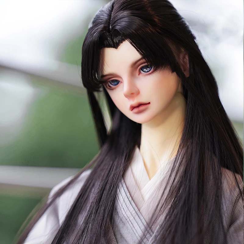 1/3 Scale BJD Wigs Ancient Costume Hanfu Vintage Styling Long Hair Samurai Wig For SD13 SSDF ID72 Uncle Doll Accessories A1420